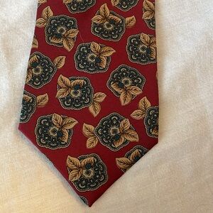 Dior Red and Gold Tie